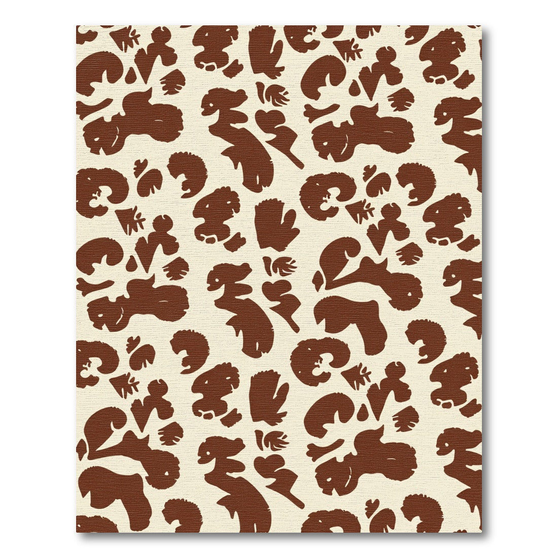 Brown Organic Blob Composition Rug