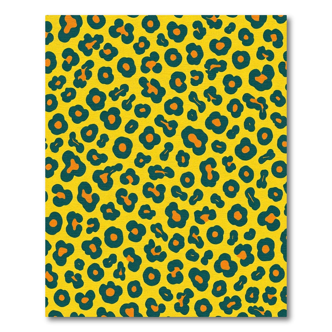 Bold Yellow Leopard Spot Rug