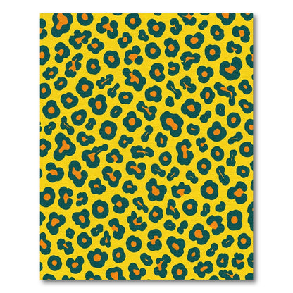Bold Yellow Leopard Spot Rug
