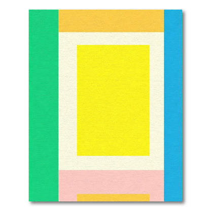 Bold Geometric Color Block Rug