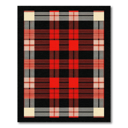 Red Geometric Modern Red Buffalo Plaid Area Rug
