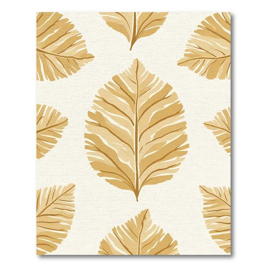 Golden Natural Leaf Tones Rug