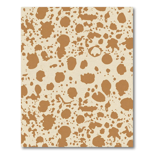 Caramel Splatter Stain Abstract Rug