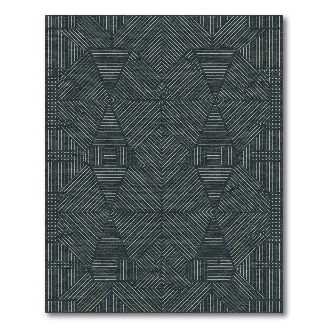 Blue and Teal Geometric Teal Area Rug