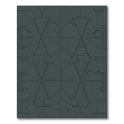 Blue and Teal Geometric Teal Area Rug