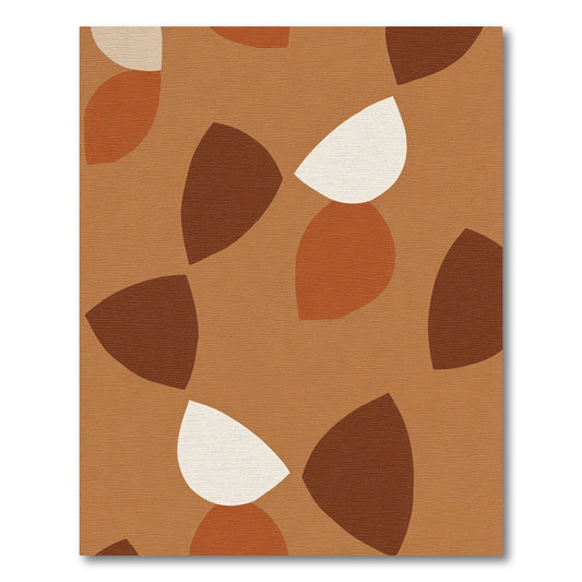 Earthy Tones Abstract Arc Collage Rug