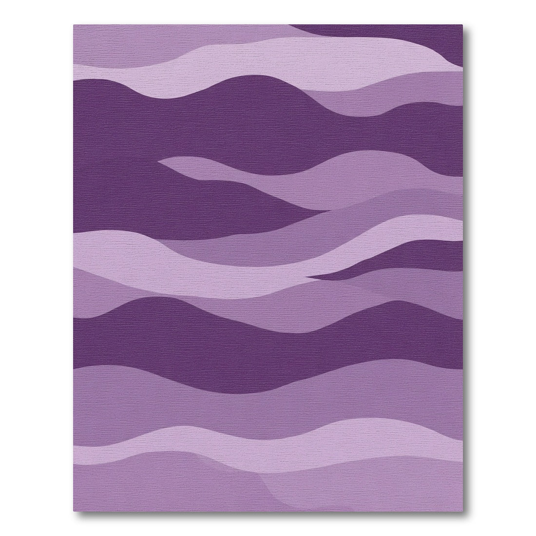 Modern Lavender Abstract Wave Rug