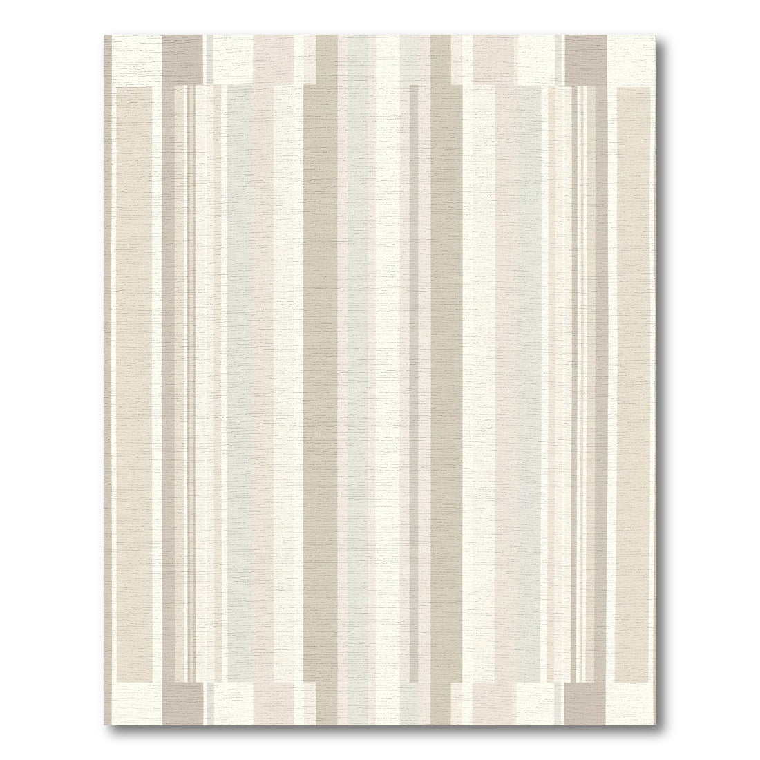 Neutral Earth Tone Vertical Stripes Rug