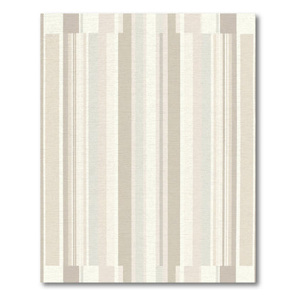 Neutral Earth Tone Vertical Stripes Rug