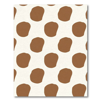 Cream Brown Organic Blobs Rug