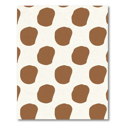 Cream Brown Organic Blobs Rug