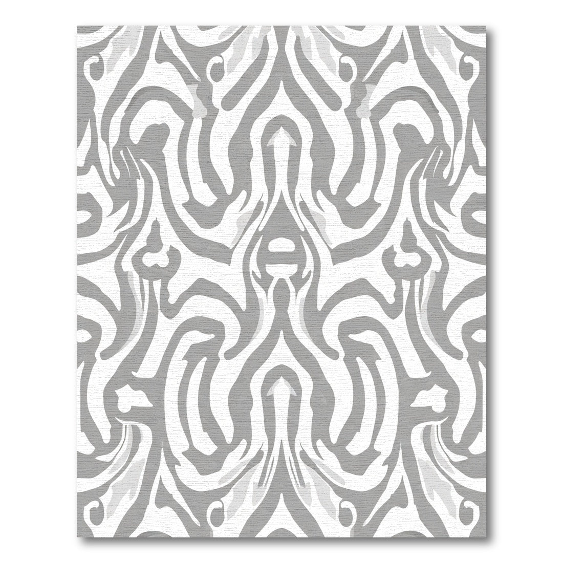 Gray Abstract Flowing Organic Rug