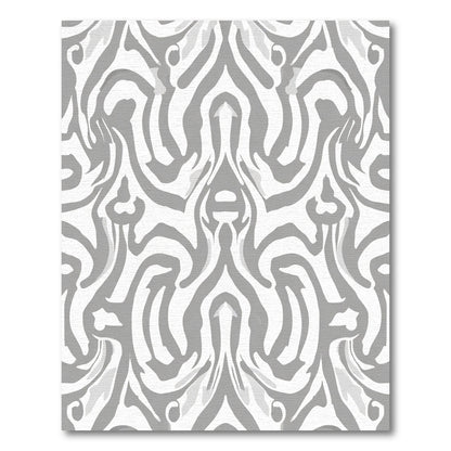 Gray Abstract Flowing Organic Rug