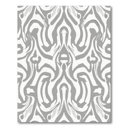 Gray Abstract Flowing Organic Rug