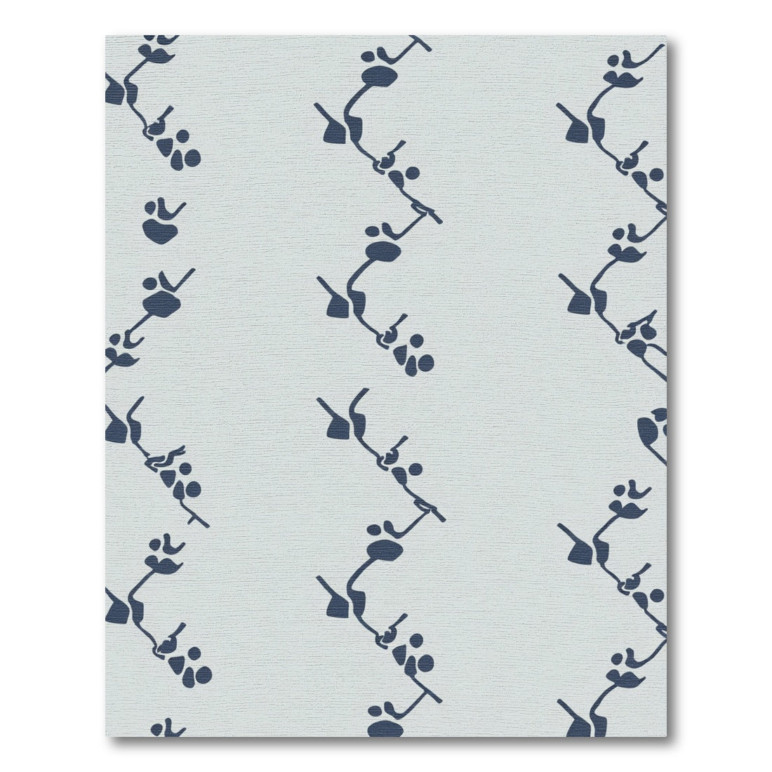 Navy Blue Organic Stem Clusters Rug