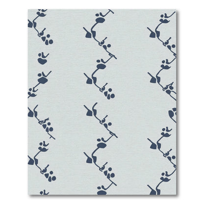 Navy Blue Organic Stem Clusters Rug