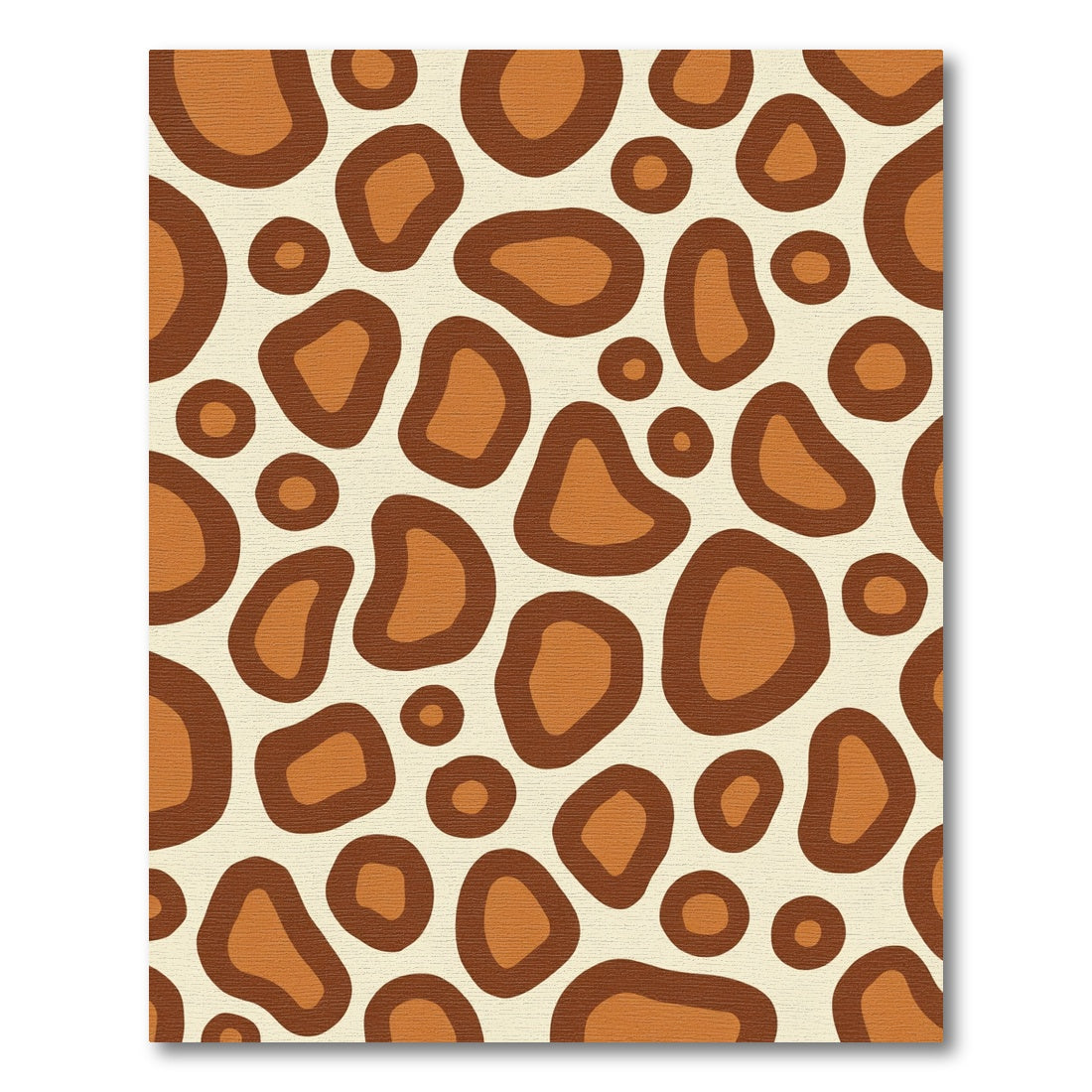 Brown Cream Abstract Animal Spots Rug