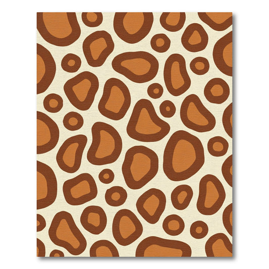 Brown Cream Abstract Animal Spots Rug