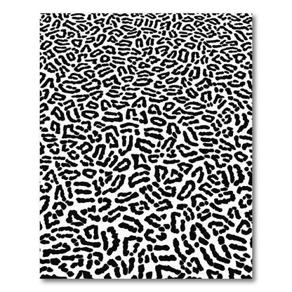 Black White Leopard Spots Rug
