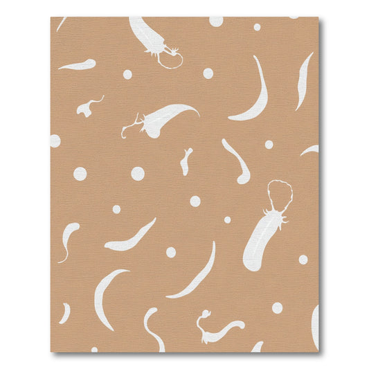 Neutral White Abstract Scatter Rug