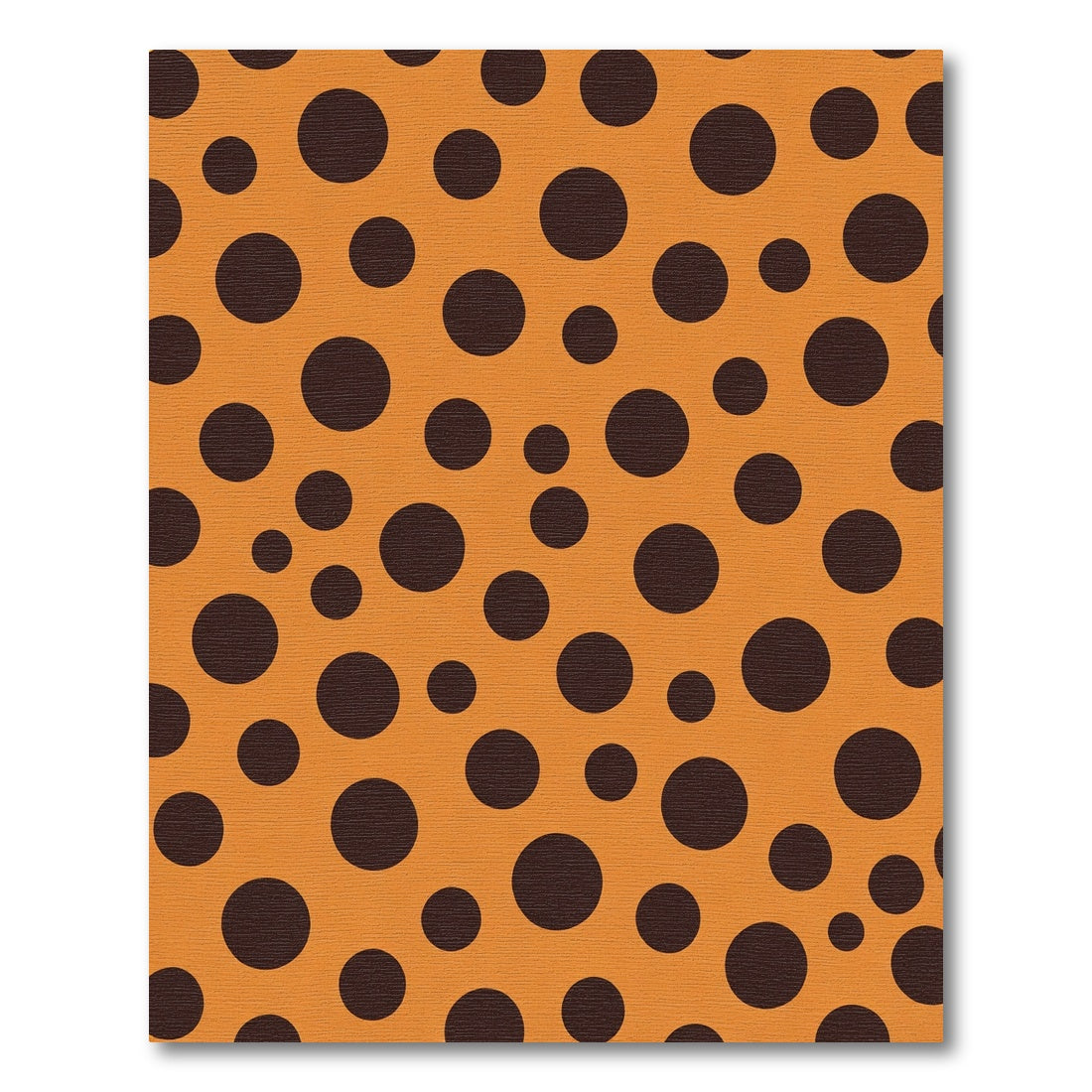 Orange Brown Polka Dot Scatter Rug