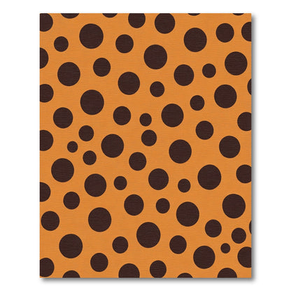 Orange Brown Polka Dot Scatter Rug