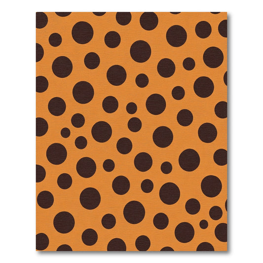 Orange Brown Polka Dot Scatter Rug