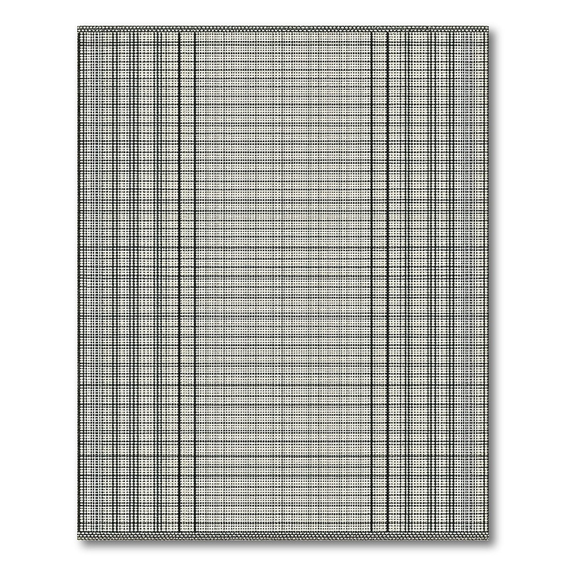 Black White Grid Checkered Washable Area Rug