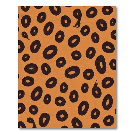 Bold Orange Cheetah Spots Rug