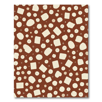 Terracotta Cream Scattered Shapes Rug