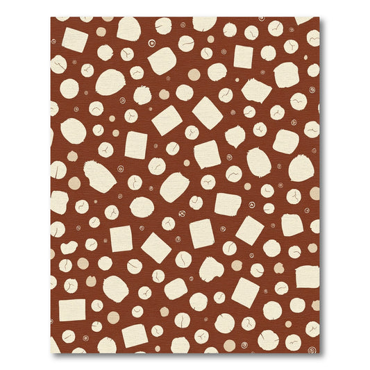 Terracotta Cream Scattered Shapes Rug