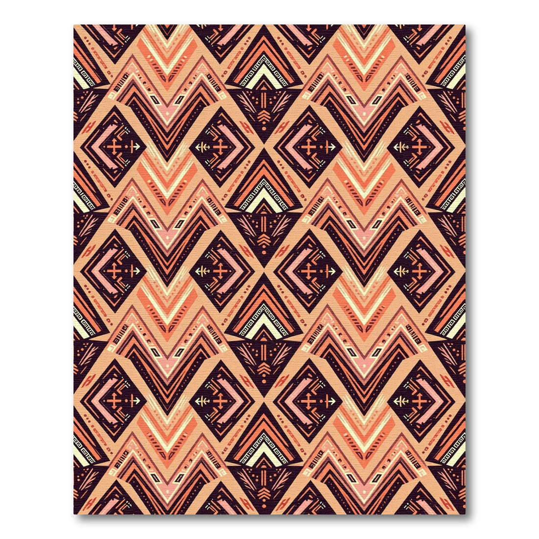Geometric Diamond Earthy Tone Rug