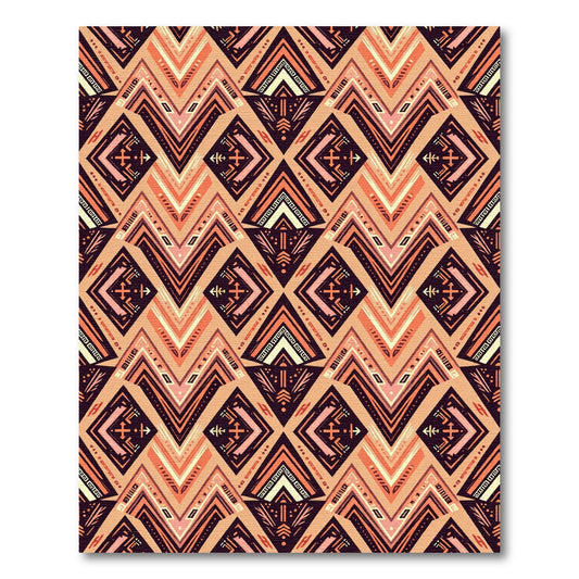 Geometric Diamond Earthy Tone Rug