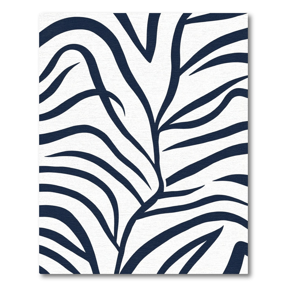 Deep Blue Organic Curve Lines Rug