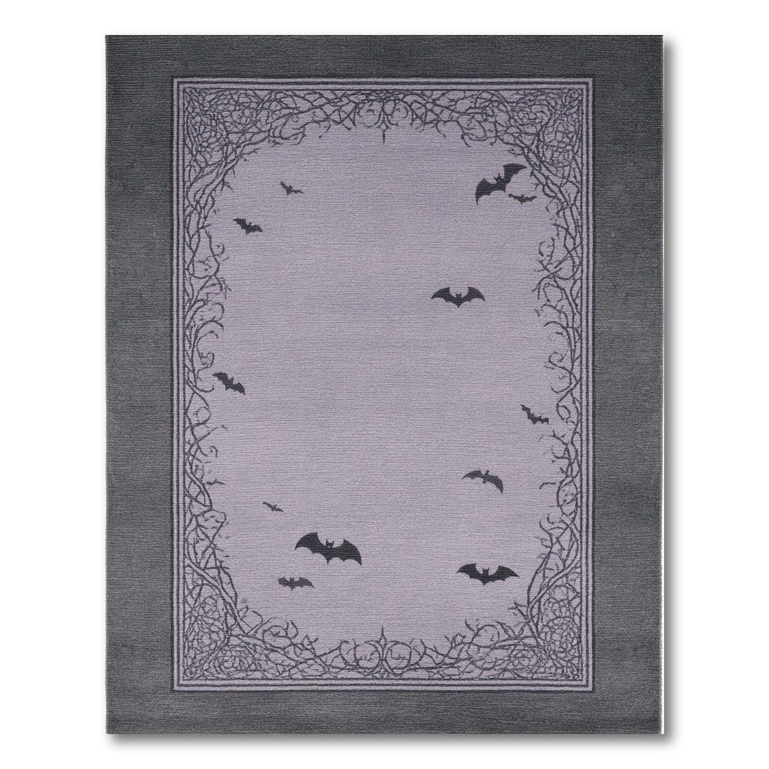Purple Bat Vine Border Area Rug