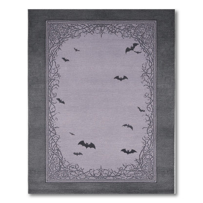 Purple Bat Vine Border Area Rug