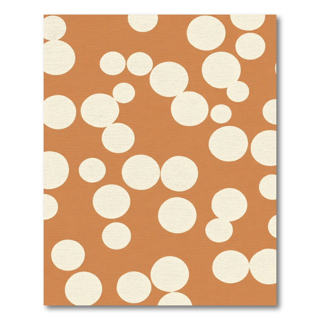 Cream Dots on Terracotta Background Rug