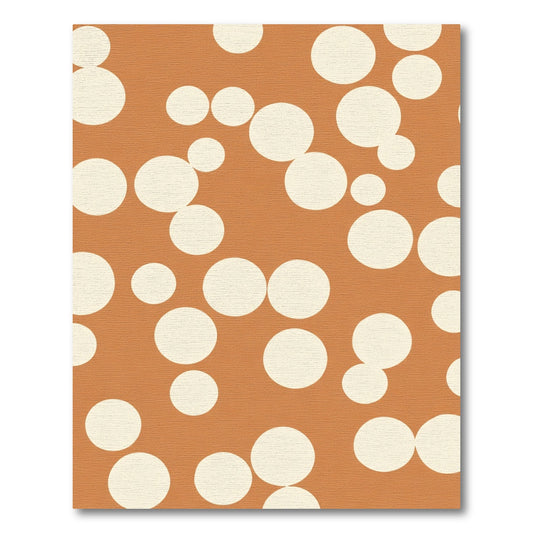 Cream Dots on Terracotta Background Rug