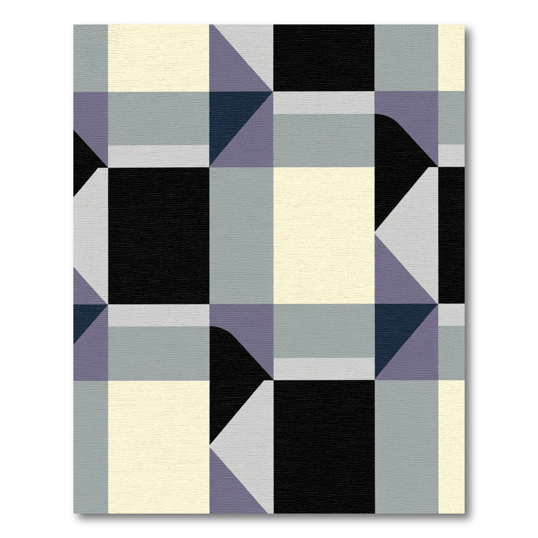Modern Abstract Geometric Squares Rug