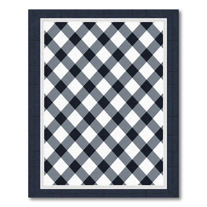 Classic Gingham Black White Checkered Rug