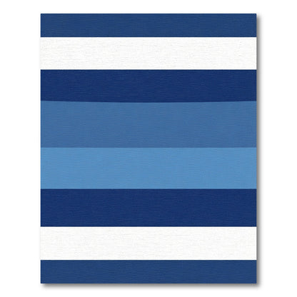 Modern Blue Gradient Stripe Accent Rug