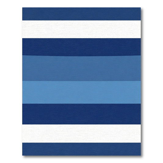 Modern Blue Gradient Stripe Accent Rug