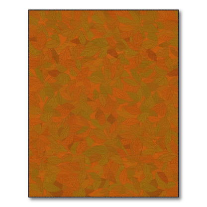 Orange Leaf Area Rug