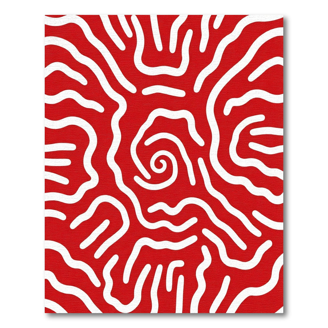 Crimson Organic Linear Movement Rug