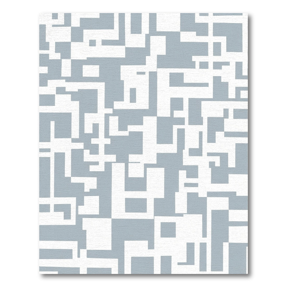 Gray White Geometric Interlock Rug