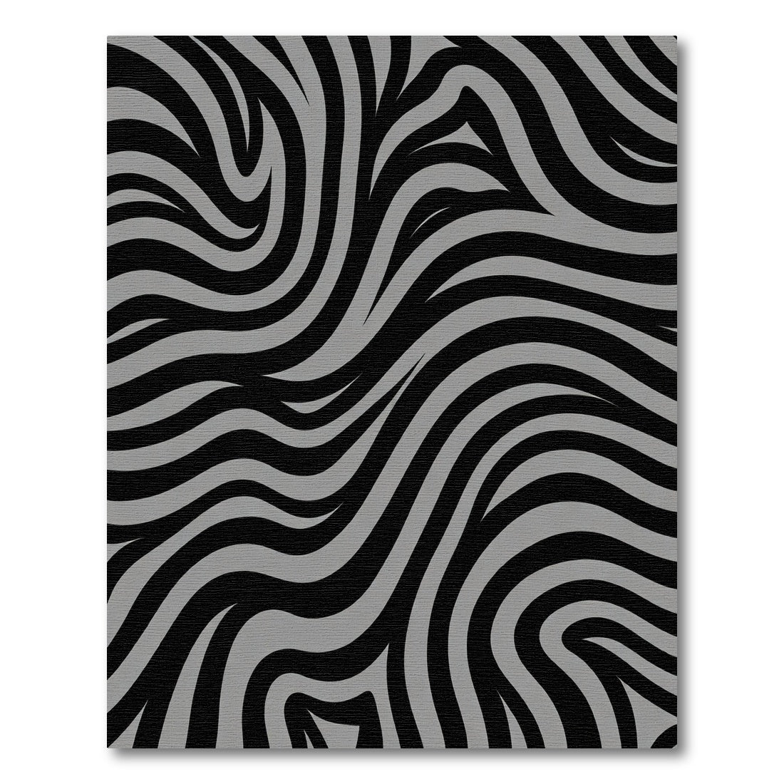 Monochrome Abstract Swirl Zebra Rug