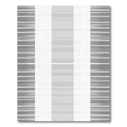Muted Gray Horizontal Stripe Composition Rug
