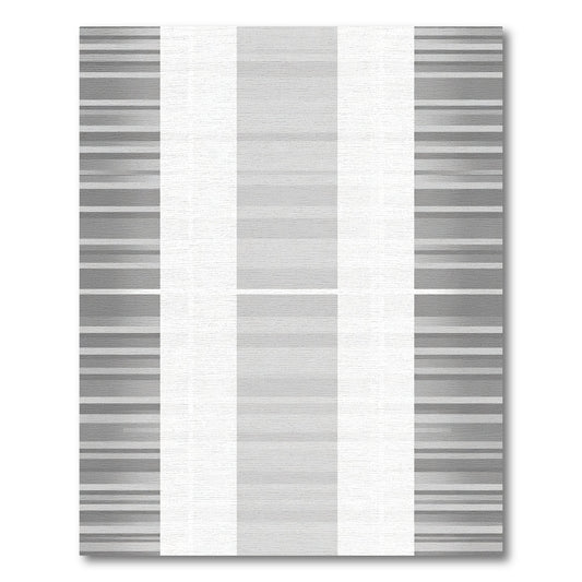 Muted Gray Horizontal Stripe Composition Rug