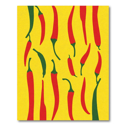 Bold Red Chili Pepper Scatter Rug