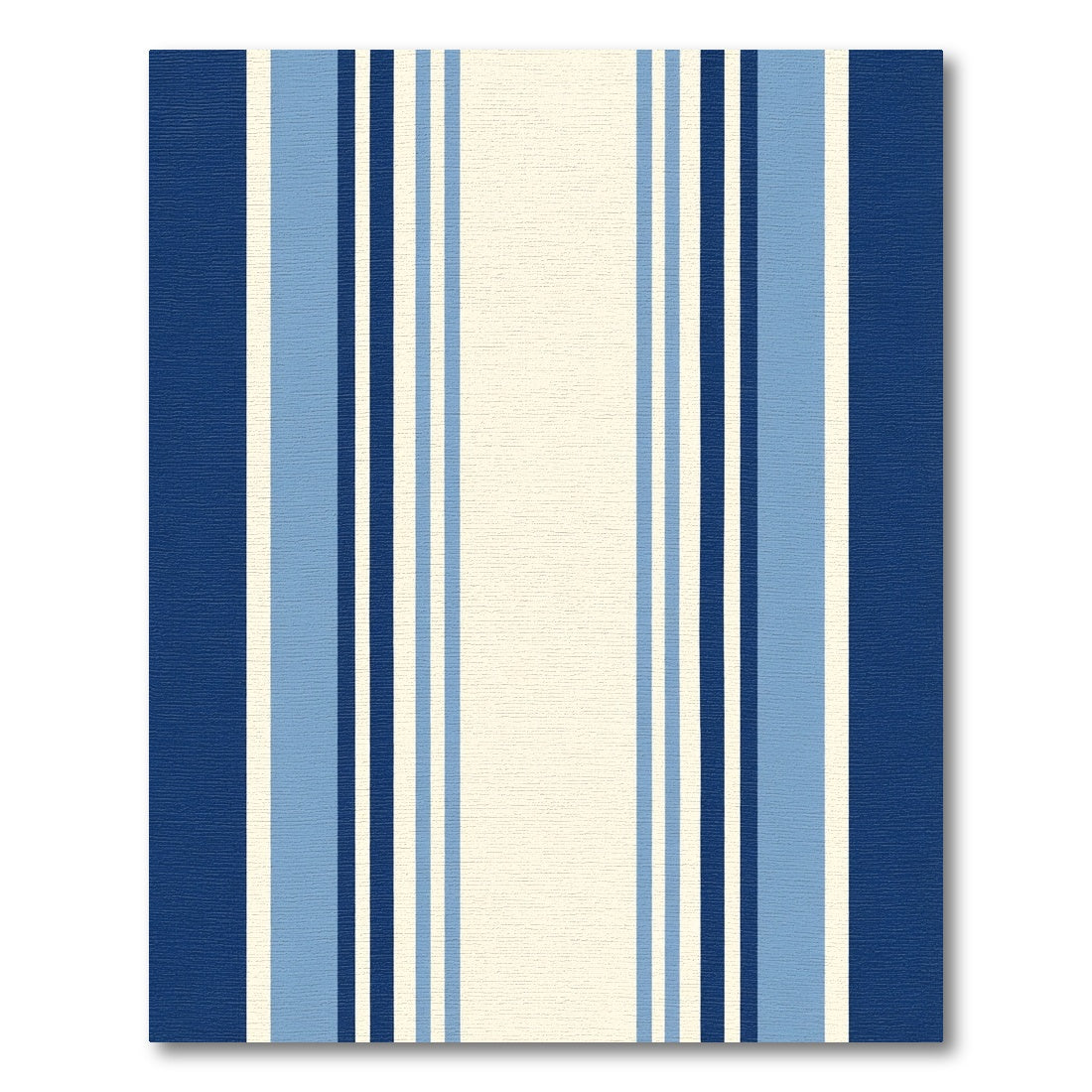 Classic Blue Cream Vertical Stripe Rug